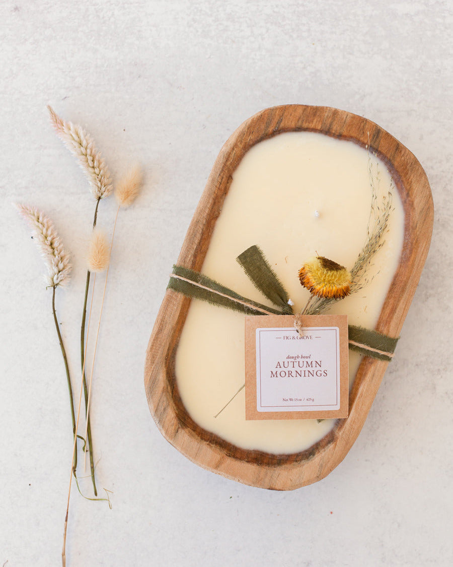 Autumn Mornings - Essential Oil Dough Bowl Candle