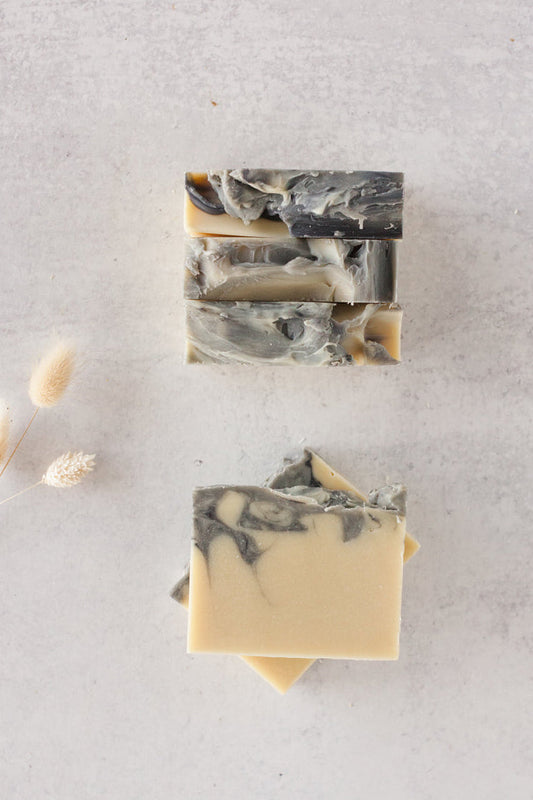 Fresh Rain natural goat milk soap with basil, peppermint & lemon essential oils by Fig & Grove